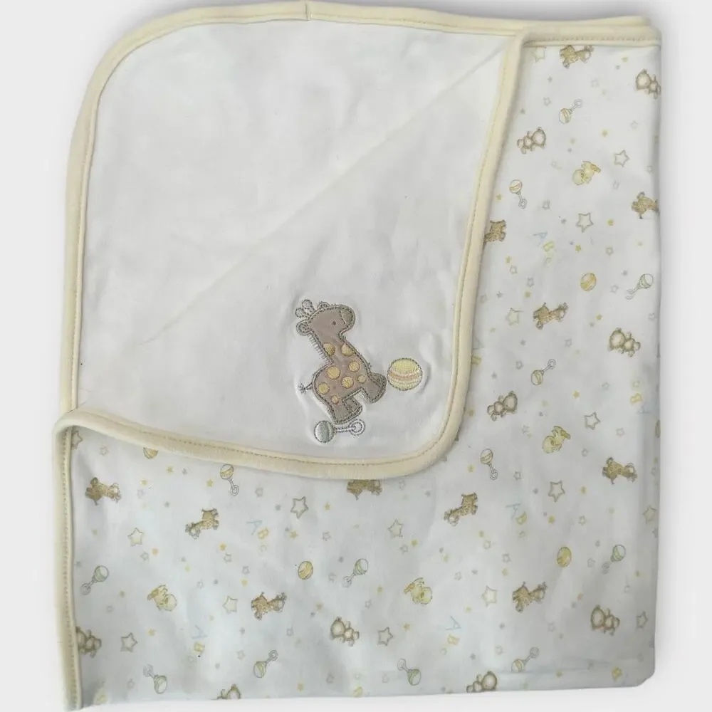 2011 First Impressions Yellow Giraffe Baby Blanket Ball Rattle Teddy Bears Duck